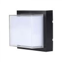 V-TAC VT-828 Lampada LED da parete quadrata 12W applique da muro luce bianco CALDO 3000K nero IP65 - sku 218543