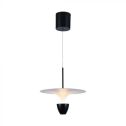 V-TAC VT-7832 Lampadario LED 9W altezza regolabile design Moderno 173Cm colore Bianco e Nero luce 3000K - 23101