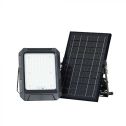 V-TAC VT-55W Faro LED a pannello Solare 10W con batteria sostituibile, telecomando, cavo da 3m Colore Nero 4000K IP65 - 23438