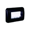 ETTROIT Placca con coperchio 4P IP55 custodia idrobox compatibile Bticino Living colore nero  -  LN2704