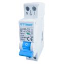 ETTROIT Interrupteur Magnétothermique 1P+N 16A 1 MODULE DIN 220V 6KA 6000A JX151660