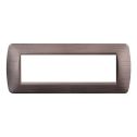 ETTROIT Placca Plastica 7P Colore Bronzo Satinato Compatibile Con Bticino Living Light - LN85710