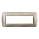 ETTROIT Placca 7P Colore Oro Satinato Compatibile Con Bticino Living Light LN85711