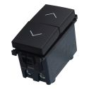 ETTROIT Pulsante Interbloccato 1P+1P 10A doppio Saliscendi colore Nero Compatibile Con Vimar Arke VA1202 