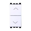 ETTROIT Pulsante Interbloccato 1P+1P 10A doppio Saliscendi colore BIANCO Compatibile Con Vimar Arke VA1202B