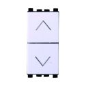 ETTROIT Pulsante Saliscendi Commutatore doppio interblocco 2P 10A Tapparelle Colore BIANCO Compatibile Con Vimar Arke - VA1204B